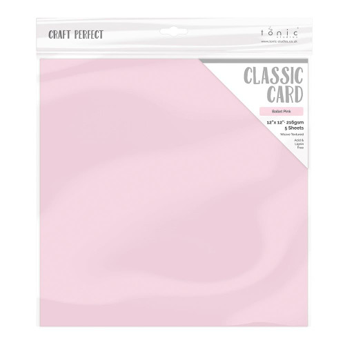 TONIC STUDIOS Craft Perfect 12x12 Classic Cardstock: Ballet Pink