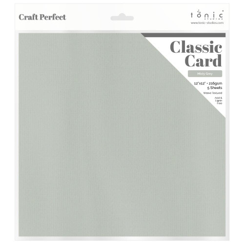 TONIC STUDIOS Craft Perfect 12x12 Classic Cardstock: Misty Gray