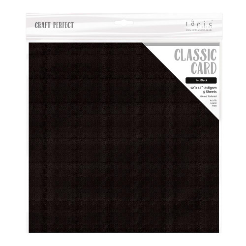 TONIC STUDIOS Craft Perfect 12x12 Classic Cardstock: Jet Black