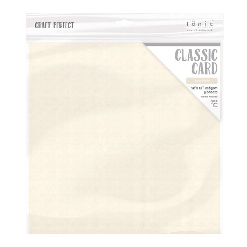 TONIC STUDIOS Craft Perfect 12x12 Classic Cardstock: Ivory White