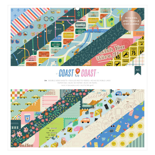 AMERICAN CRAFTS 12x12 Paper Pad: Coast to Coast
