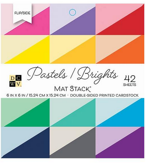 DCWV 6x6 Paper Pad: Pastels/Brights (Textured Cardstock)