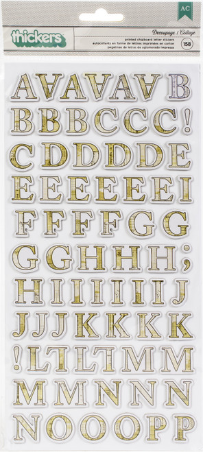 AMERICAN CRAFTS Alphabet Thickers: Decopauge