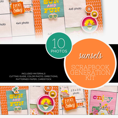 SCRAPBOOK GENERATION 1 Layout Kit: Sunsets