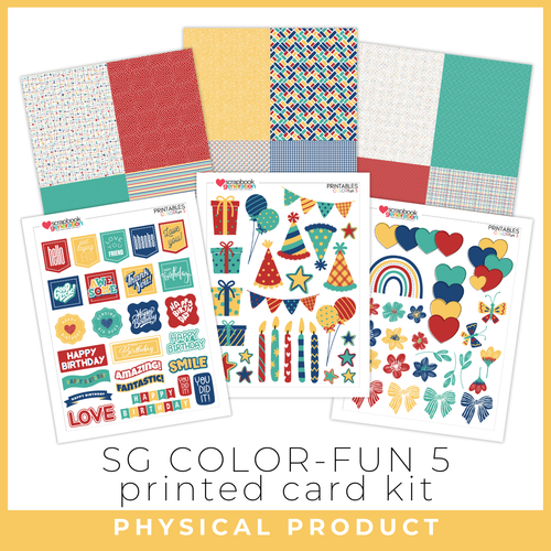 SCRAPBOOK GENERATION Printed Card Kit | Color Fun 5