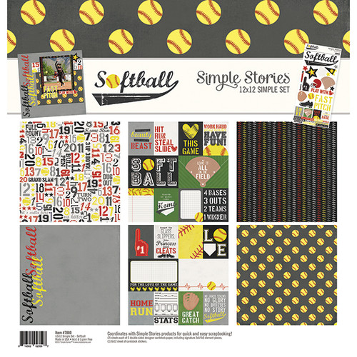 SIMPLE STORIES Softball 1 Simple Set Kit