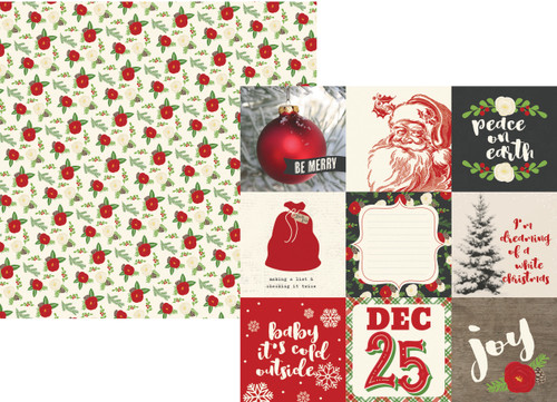 SIMPLE STORIES Very Merry 12x12 Paper: 4x4 Elements