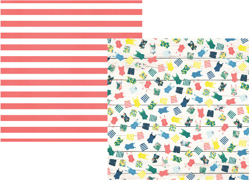 SIMPLE STORIES Sunshine and Blue Skies 12x12 Paper: Get a Tan