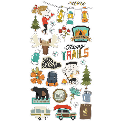 SIMPLE STORIES Happy Trails 6x12 Chipboard