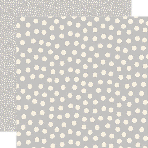 SIMPLE STORIES Say Cheese Main Street 12x12 Paper: Grey Dots