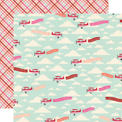 SIMPLE STORIES Sweet Talk 12x12 Paper: Love's in the Air