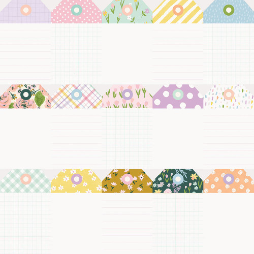 SIMPLE STORIES Bunnies and Blooms 12x12 Paper: Tags