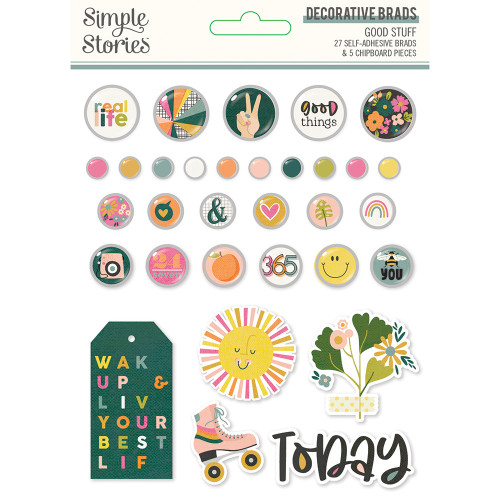 SIMPLE STORIES Good Stuff Decorative Brads