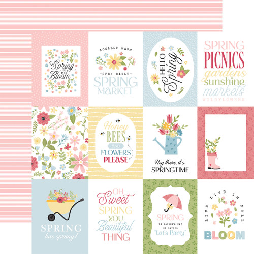 ECHO PARK In Full Bloom 12x12 Paper: 3x4 Journaling Cards