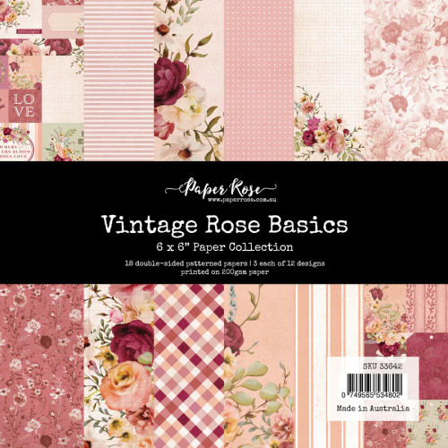PAPER ROSE 6x6 Paper Collection: Vintage Rose Basics