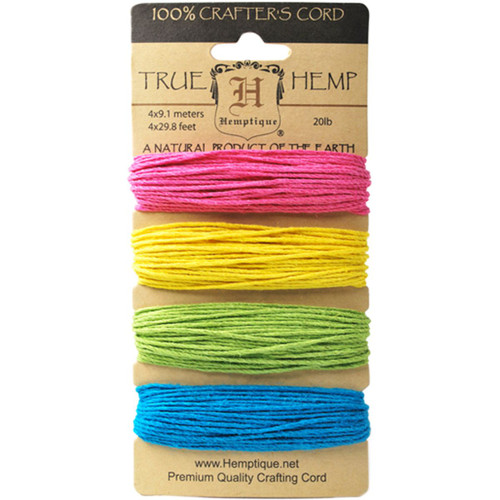 HEMPTIQUE Premium Quality Hemp Cord: Razzle Dazzle