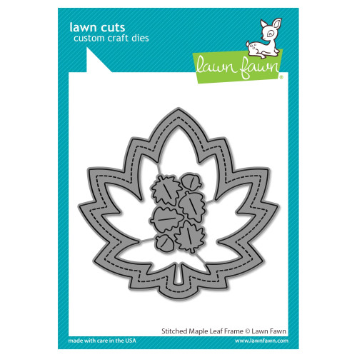 LAWN FAWN Custom Craft Die: Stitched Maple Leaf