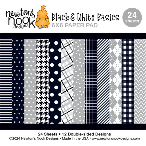 NEWTON'S NOOK DESIGNS 6x6 Paper Pad: Black & White Basics