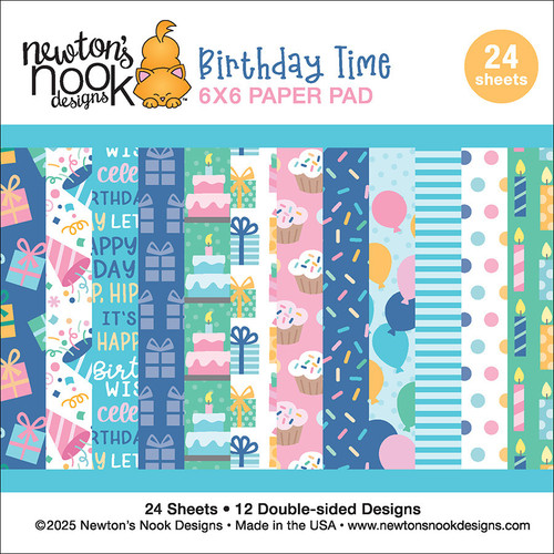 NEWTON'S NOOK DESIGNS 6x6 Paper Pad: Birthday Time