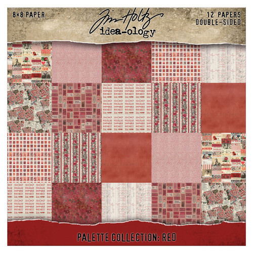 TIM HOLTZ Idea-Ology Pallet Collection 8x8 Paper Pack: Red