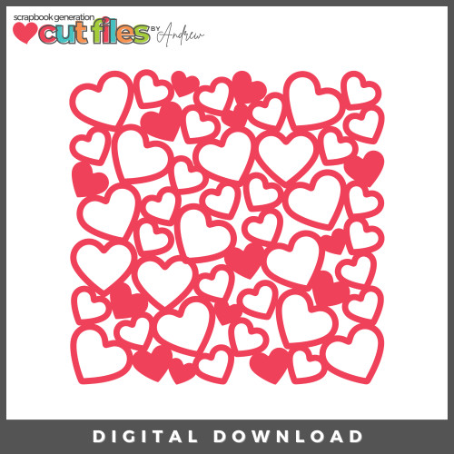 DIGITAL DOWNLOAD: Cut Files by Andrew - Random Heart Background