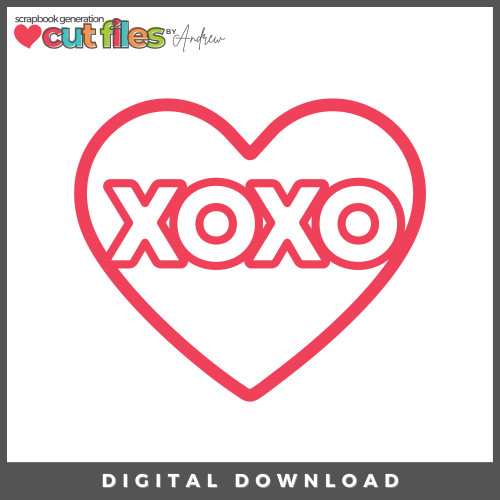 DIGITAL DOWNLOAD: Cut Files by Andrew - XOXO Candy Heart