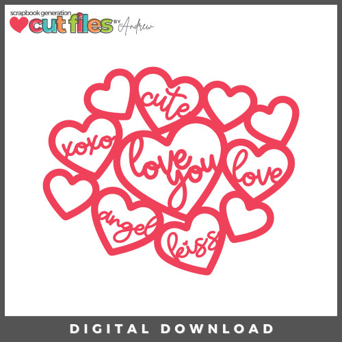 DIGITAL DOWNLOAD: Cut Files by Andrew - Candy Heart Cluster