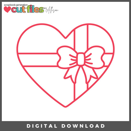 DIGITAL DOWNLOAD: Cut Files by Allison - Heart Wrapped with Bow