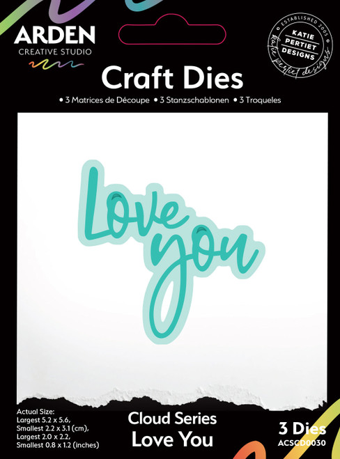 ARDEN CREATIVE STUDIO Craft Die Set: Sentiment Cloud Series - Love You