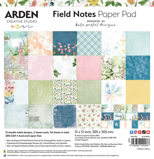 ARDEN CREATIVE STUDIO 12x12 Paper Pad: Field Notes