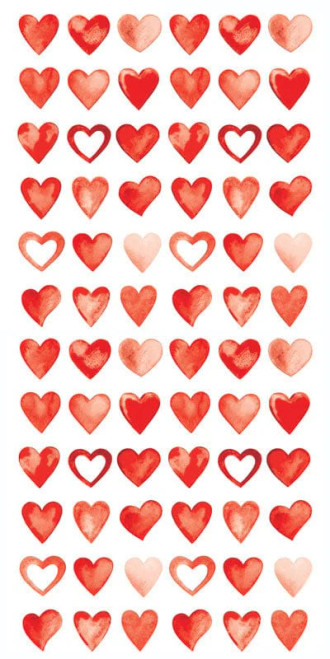 PAPER HOUSE PRODUCTIONS Decorative Stickers: Red Hearts
