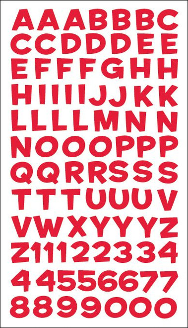 EK SUCCESS Sticko Flat Alphabet Stickers: Red Metallic