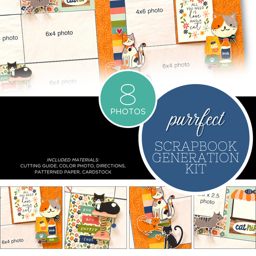 SCRAPBOOK GENERATION 1 Layout Kit: Purrfect