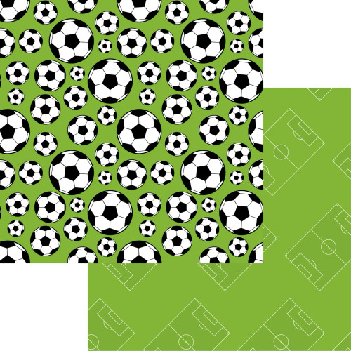 PREORDER - ships April: SSC DESIGNS Sports Beat 12x12 Paper: Soccer Balls