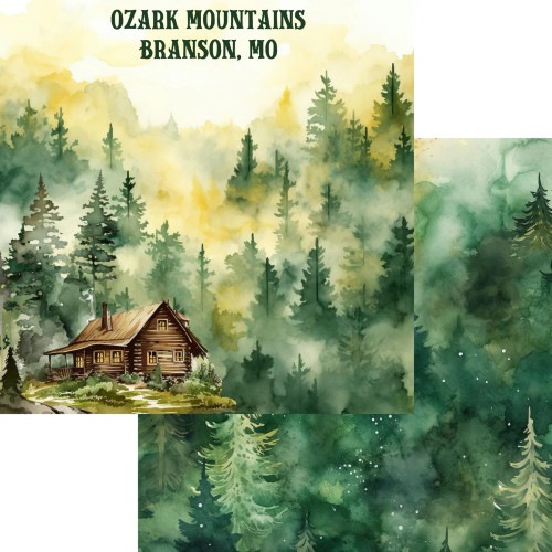 PREORDER - ships April: SSC DESIGNS Branson 12x12 Paper: Ozark Mountains