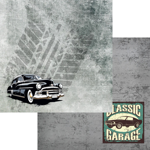 PREORDER - ships April: SSC DESIGNS Classic Cars 12x12 Paper: Classic Garage