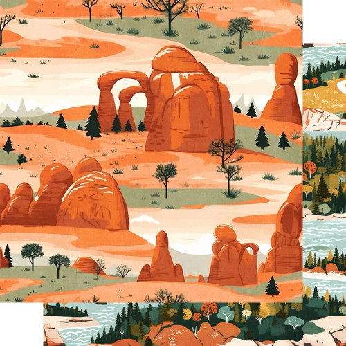 PREORDER - ships April: SSC DESIGNS National Parks 12x12 Paper: River Collage