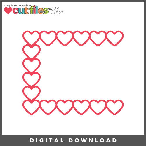 DIGITAL DOWNLOAD: Cut Files by Allison - SS Two-page Heart Frame