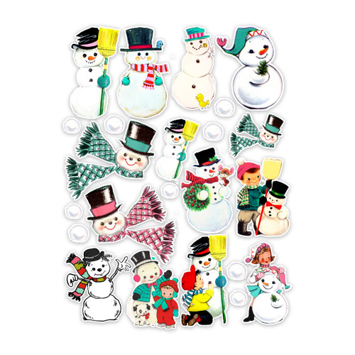 PREORDER - ships April: PRETTY LITTLE STUDIO Vintage Die-Cut Pack - Snowman
