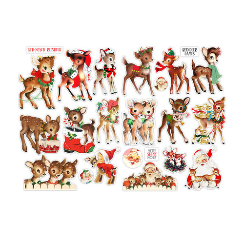 PREORDER - ships April: PRETTY LITTLE STUDIO Vintage Large Die-Cut Pack - Reindeer Games