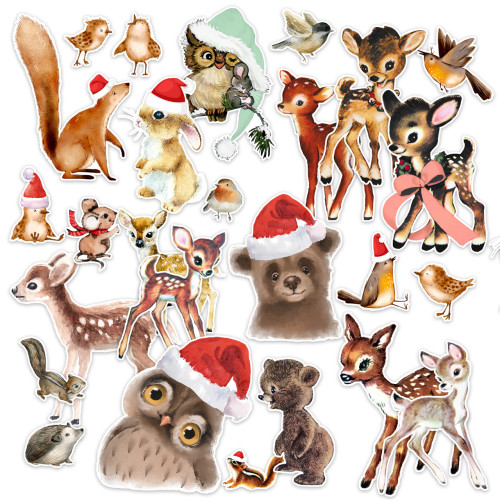 PREORDER - ships April: PRETTY LITTLE STUDIO Vintage Large Die-Cut Pack - Forest Critters