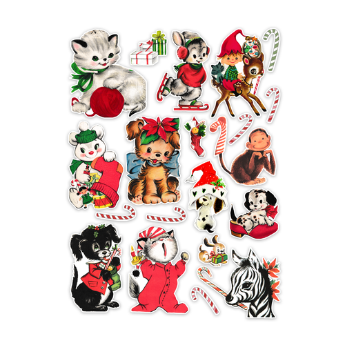 PREORDER - ships April: PRETTY LITTLE STUDIO Vintage Die-Cut Pack - Candy Cane