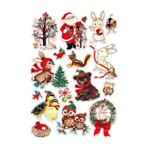 PREORDER - ships April: PRETTY LITTLE STUDIO Vintage Die-Cut Pack - Woodland Christmas