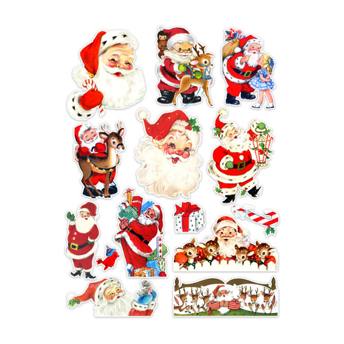 PREORDER - ships April: PRETTY LITTLE STUDIO Vintage Die-Cut Pack - Jolly Santa