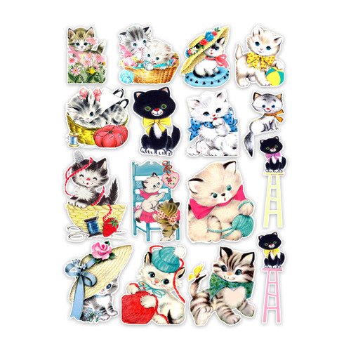 PREORDER - ships April: PRETTY LITTLE STUDIO Vintage Die-Cut Pack - Purr-fect