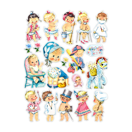 PREORDER - ships April: PRETTY LITTLE STUDIO Vintage Die-Cut Pack - Baby Plays