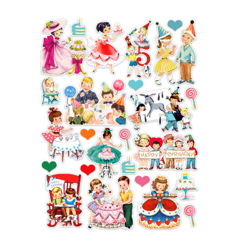 PREORDER - ships April: PRETTY LITTLE STUDIO Vintage Die-Cut Pack - Happy Birthday