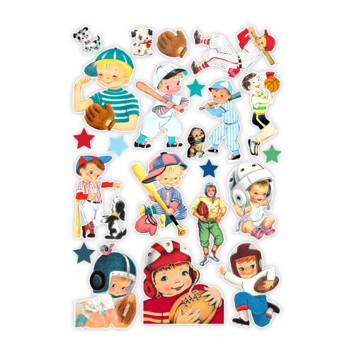 PREORDER - ships April: PRETTY LITTLE STUDIO Vintage Die-Cut Pack - Play Ball