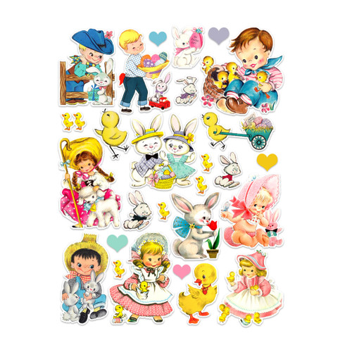 PREORDER - ships April: PRETTY LITTLE STUDIO Vintage Die-Cut Pack - Egg Hunt