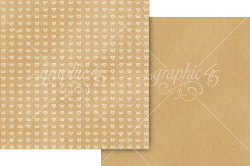 GRAPHIC 45 Always & Forever 12x12 Paper: Glorious Gold